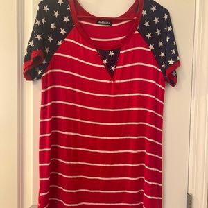 Ladies patriotic Medium top